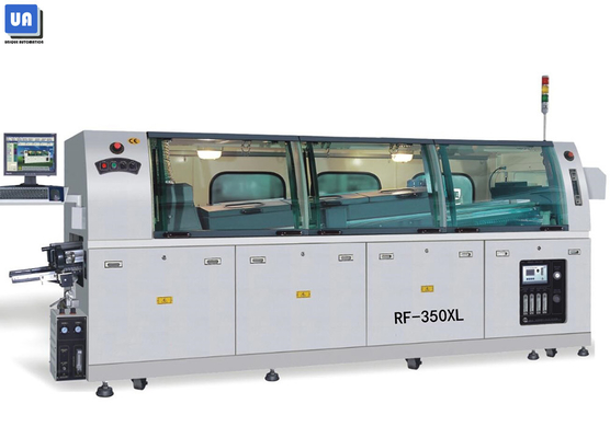 1800mm Zone Wave Soldering Machine RF-350XL Lead Free Step Motor Control PLC